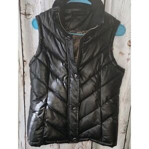 Steve Madden Women's Puffer Vest, Black Size Medium 74299‎ Winter Wear